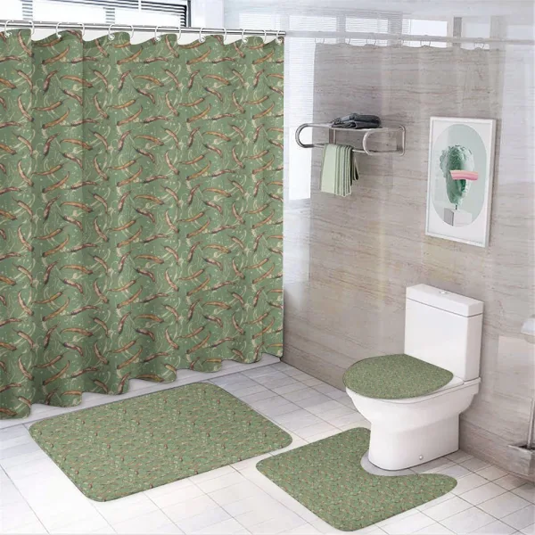 Chili Peppers Splash Paint on a shower curtain