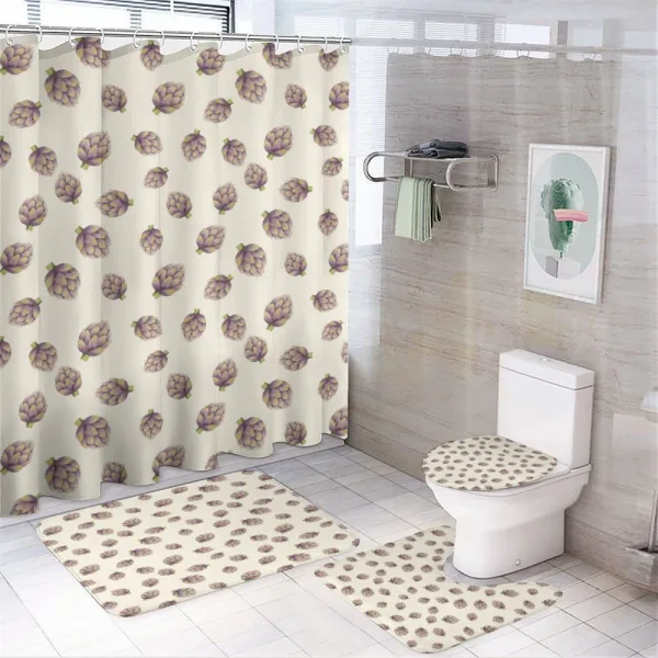 Floral Design Food on a shower curtain