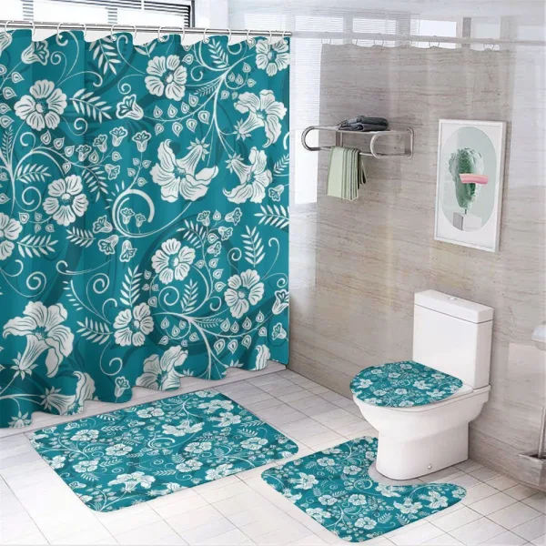 Floral Romantic Beams on a shower curtain