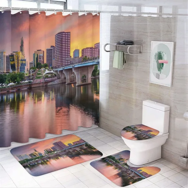 Hartford Evening on a shower curtain