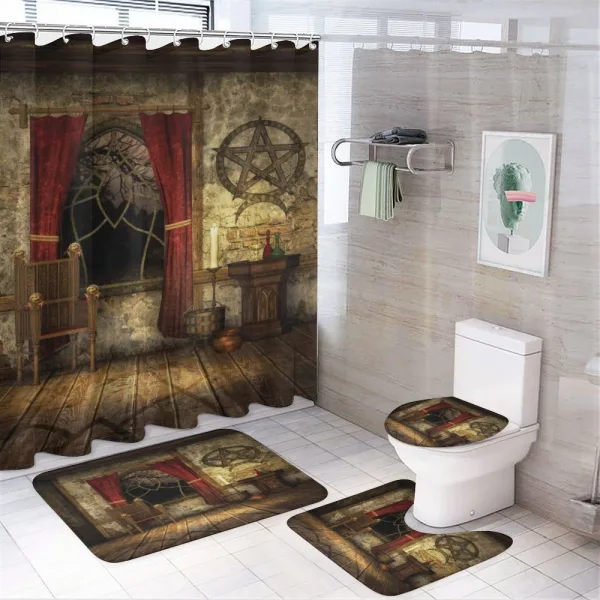 Medieval Room Chamber on a shower curtain