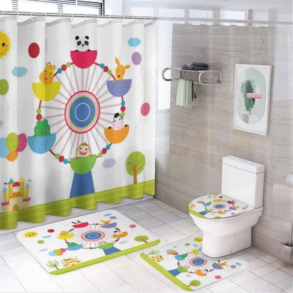 Nursery Animals on a shower curtain