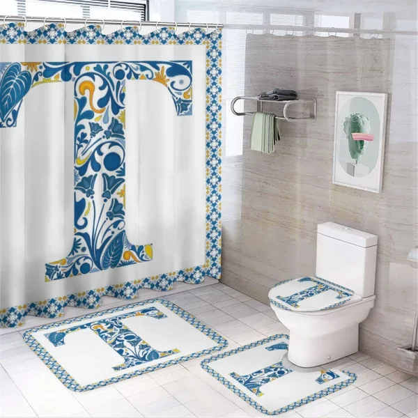 Ornate Retro on a shower curtain