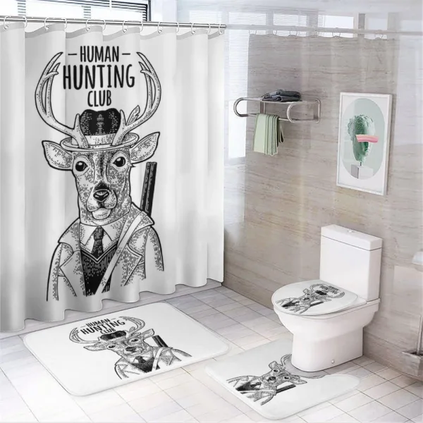 Sarcastic Humor Sketch on a shower curtain