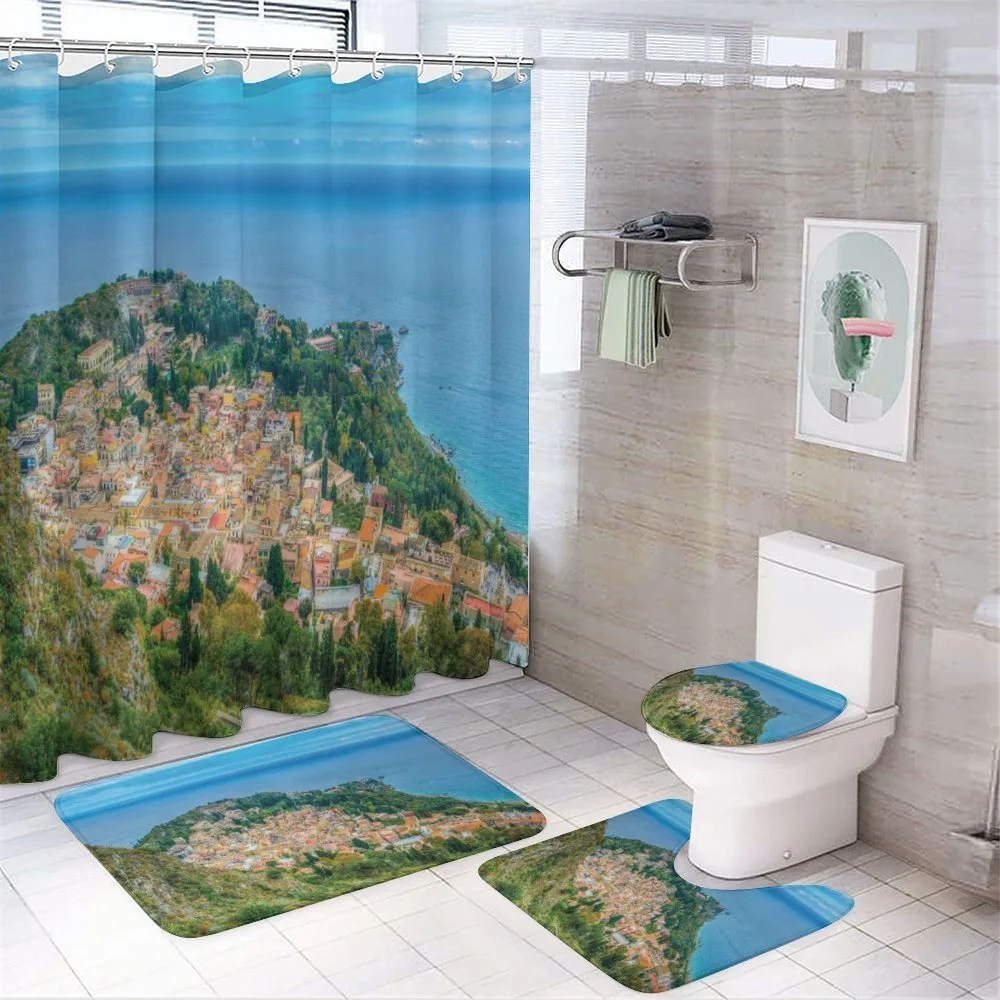 Sea Coast Town Aerial View — Your design