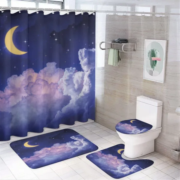 Stars in the Night Cosmic on a shower curtain