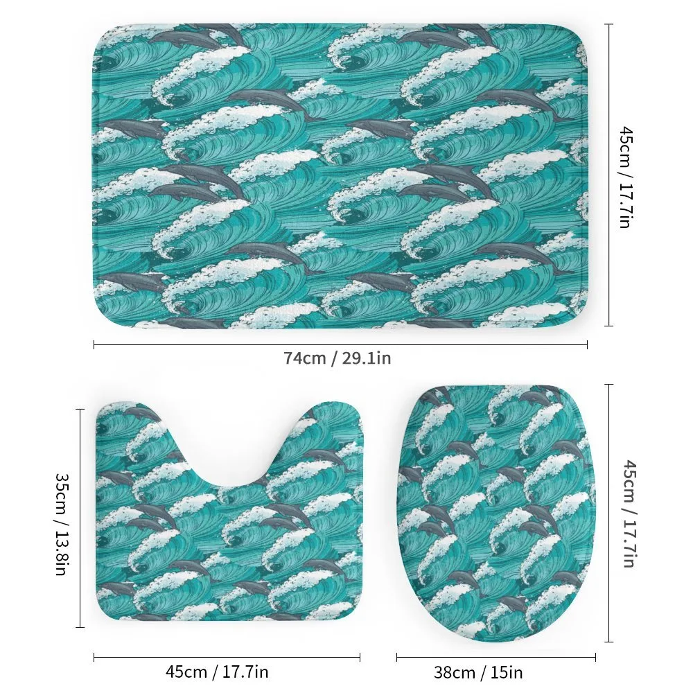 Surfing Doodle Dolphins — Detail 1