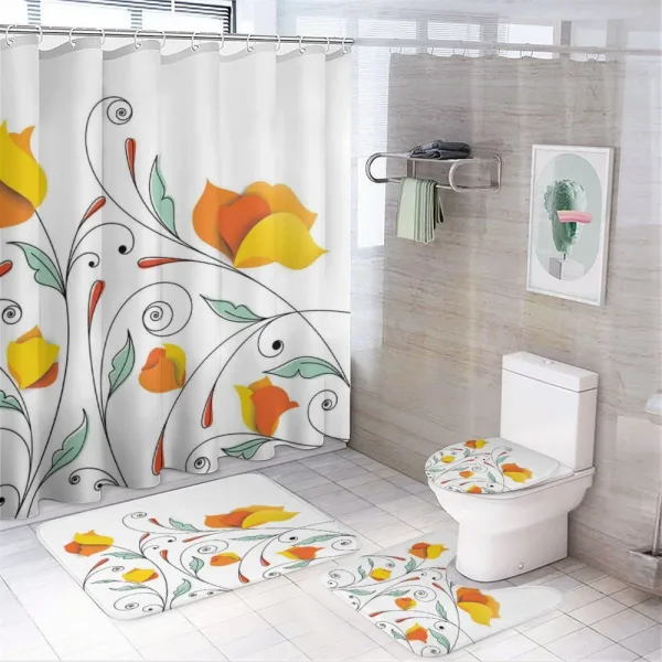 Swirled Romantic Branch on a shower curtain