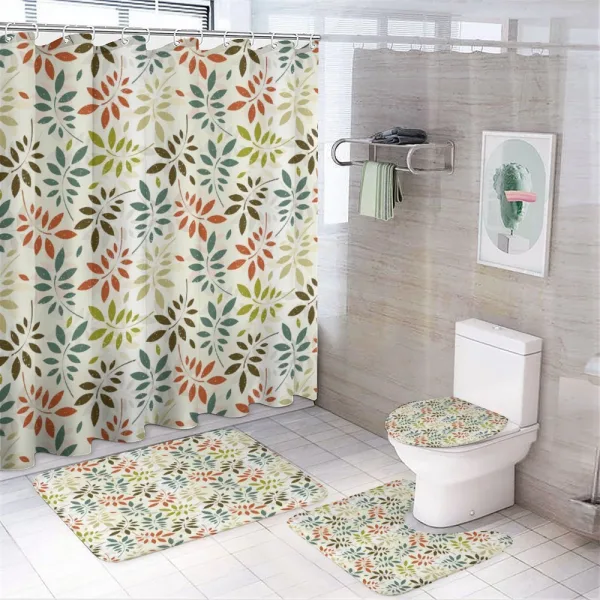Vintage Falling Leaves on a shower curtain