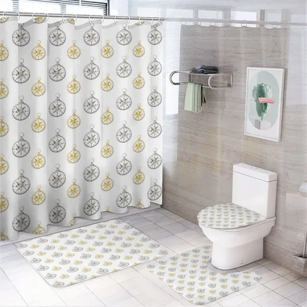 Vintage Nautical Style on a shower curtain