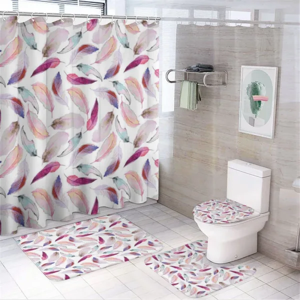 Wing Feathers Wing Art on a shower curtain