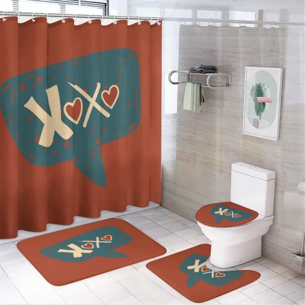 Acronym in Speech Bubble Love on a shower curtain