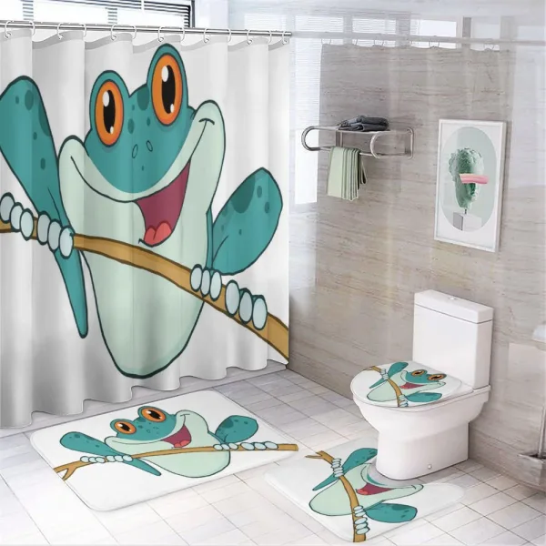Animal Holding on a Branch on a shower curtain