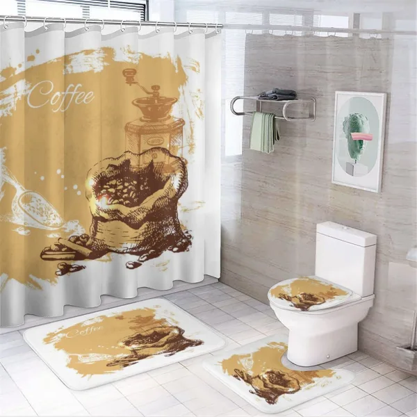 Antique Mill Sketch Art on a shower curtain