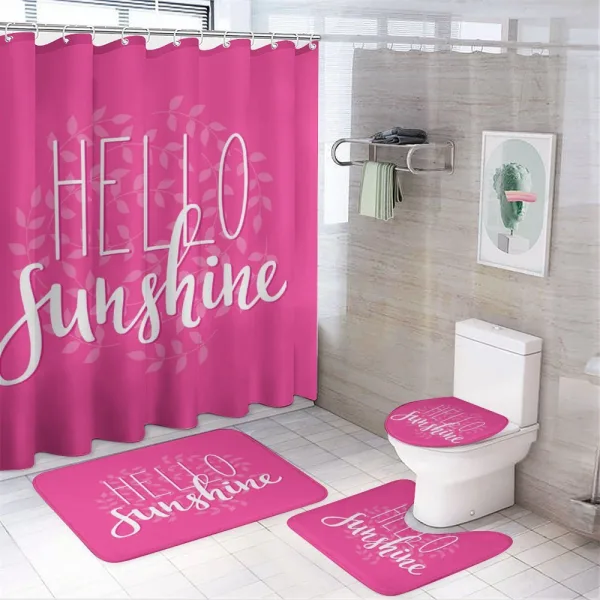 Calligraphy Leaves on a shower curtain