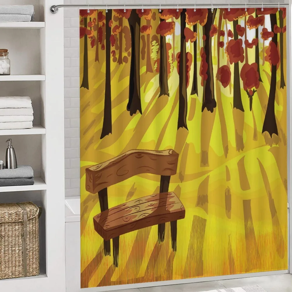 Cartoon Tree and Bench — Detail 4