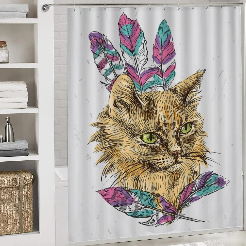 Cat with Colorful Feathers — Detail 4