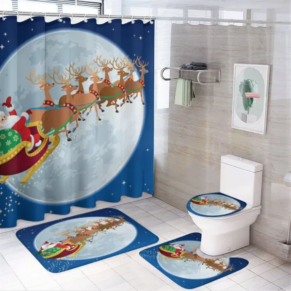 Christmas Night on a shower curtain