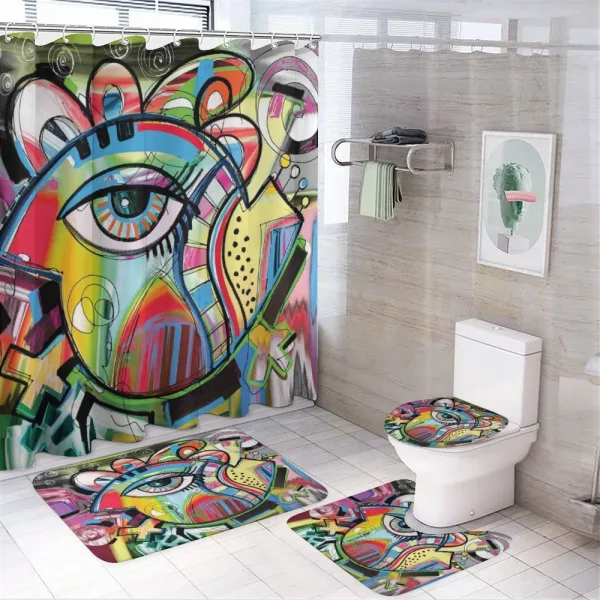 Colorful Art Eye on a shower curtain