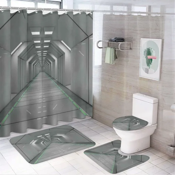 Corridor in Ship Space on a shower curtain