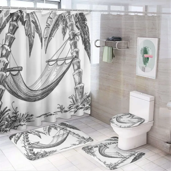 Hammock Palm Trees on a shower curtain