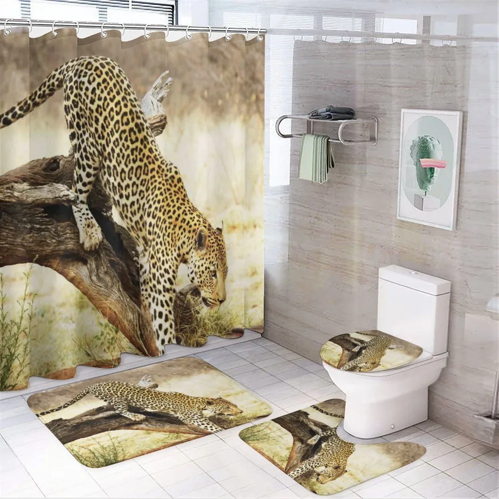 Leopard Wild Cat on Tree — Your design