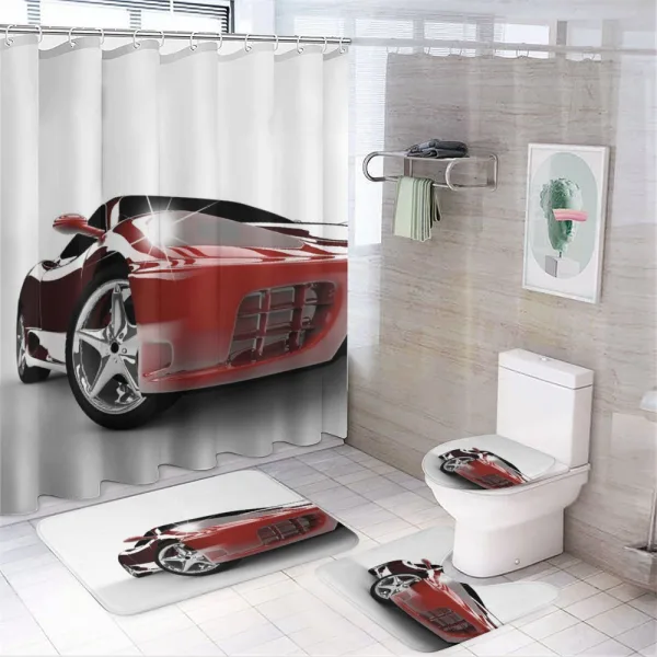 Modern Automobile Car on a shower curtain