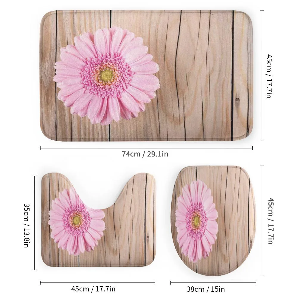 Pink Gerber on Wooden — Detail 1
