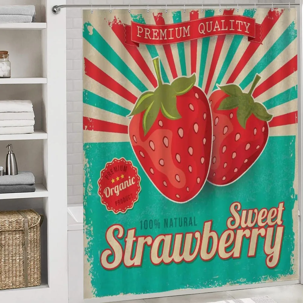 Retro Poster Strawberries — Detail 4