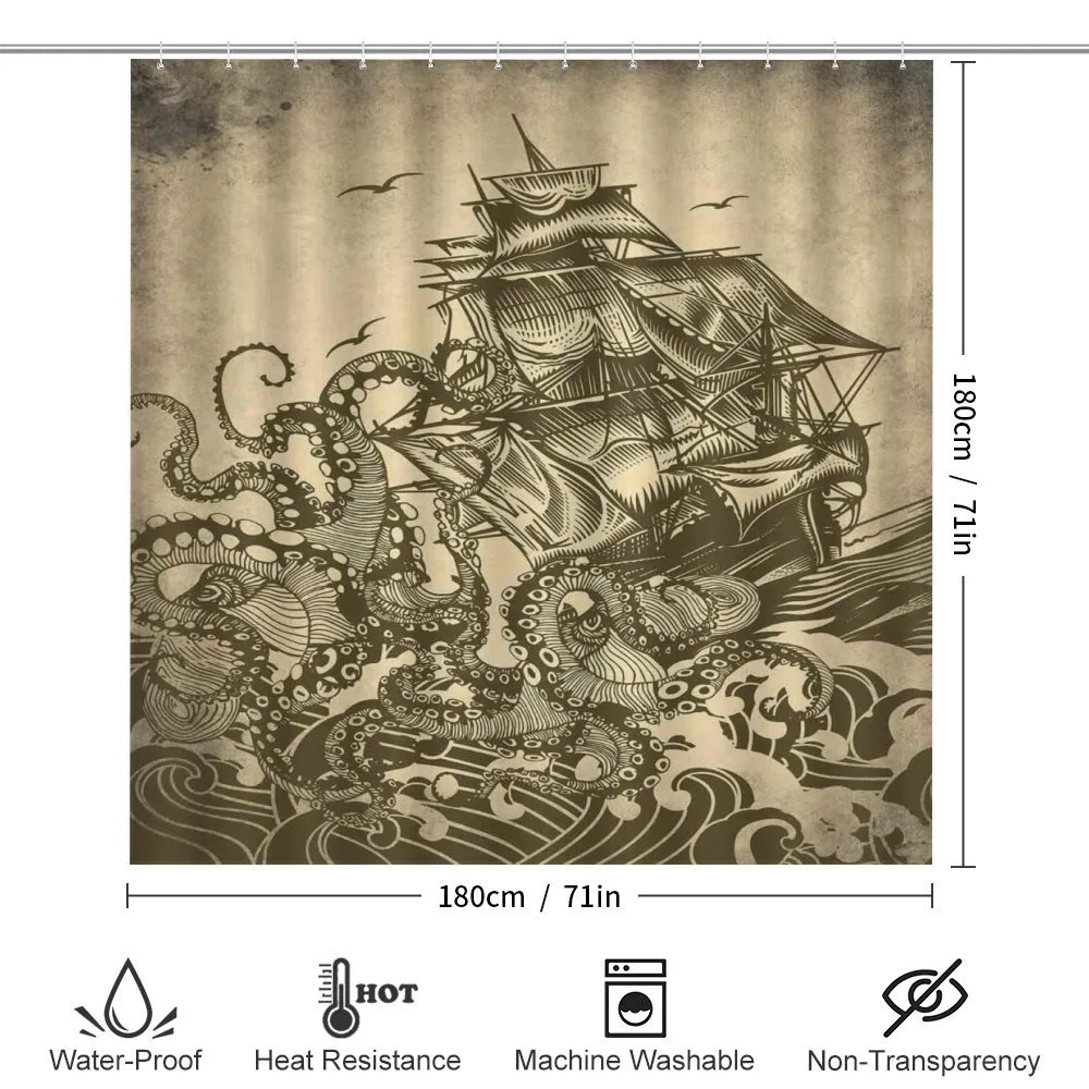 Retro Ship Octopus Theme — Detail 2