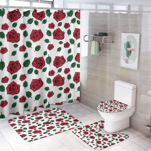 Romance Floral Doodle on a shower curtain
