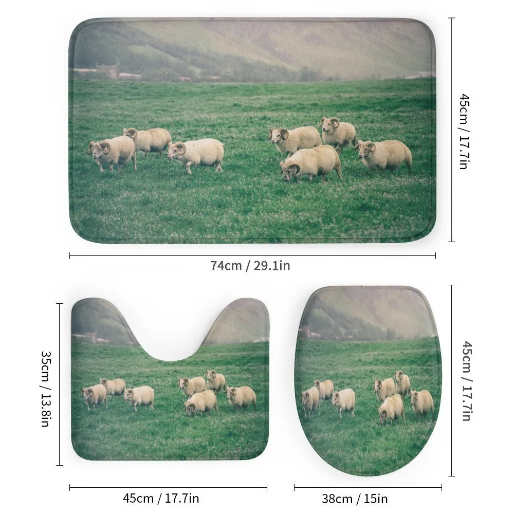 Sheep Grazing on Grass — Detail 1