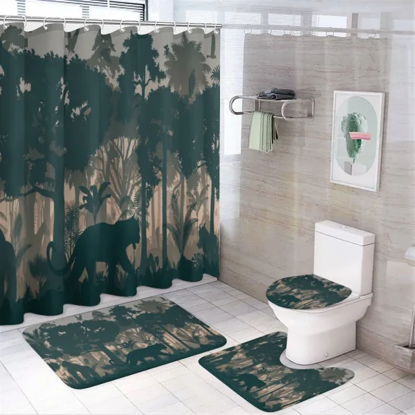 Spooky Forest and Animals on a shower curtain