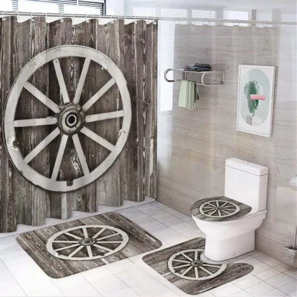 Timber Wall on a shower curtain