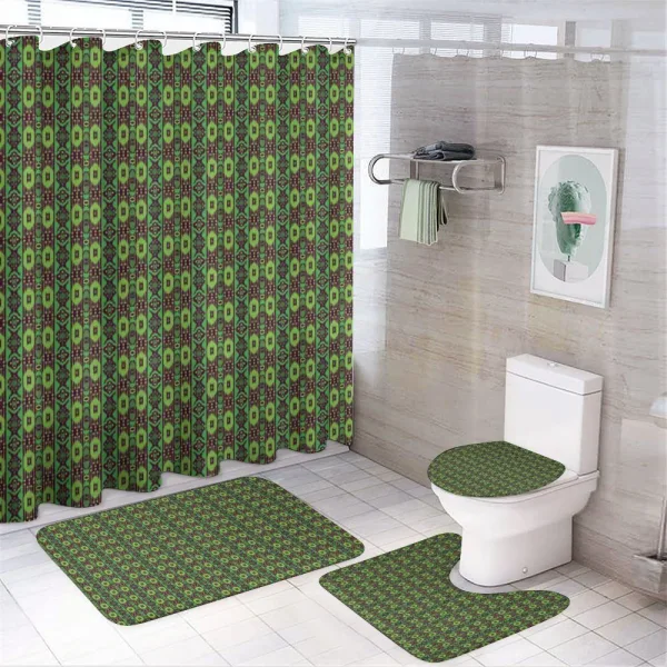 Traditional Folkloric Ornament on a shower curtain
