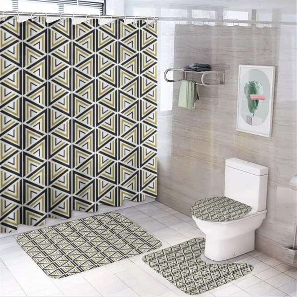 Triangle Shaped Lines on a shower curtain