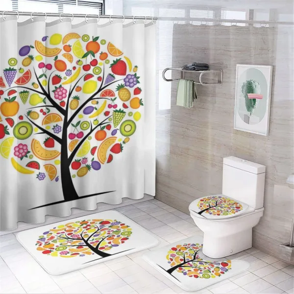 Vegetarian Tree Avocado on a shower curtain