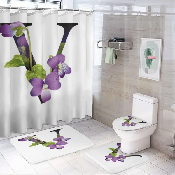 Viola Sororia Flower on a shower curtain