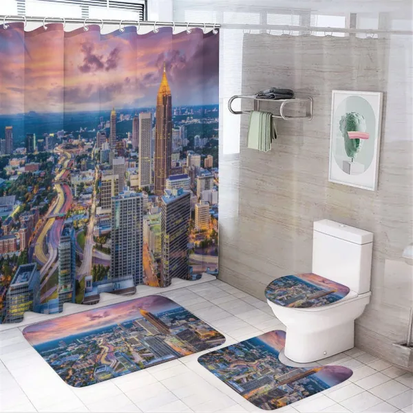 Atlanta City Georgia Town on a shower curtain