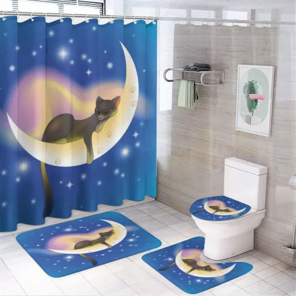 Baby Kids Cat on a shower curtain