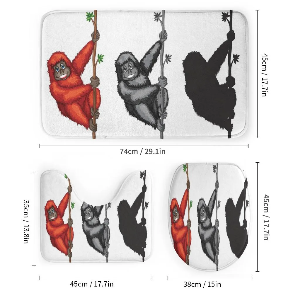 Cartoon Orangutans Hanging — Detail 1
