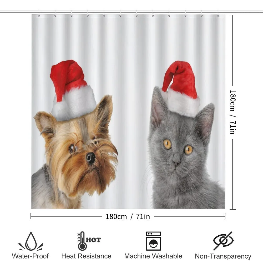 Cat Dog Xmas Hats — Detail 2
