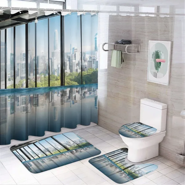 Central Park Forest on a shower curtain