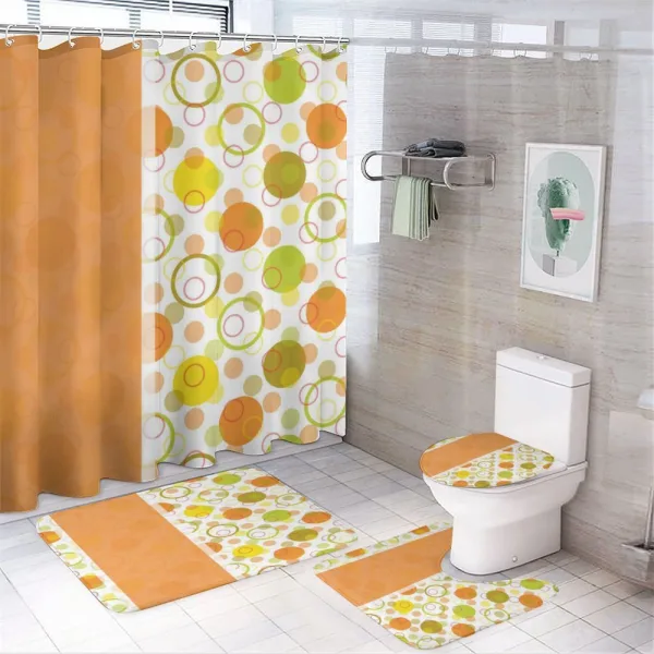 Circular Round on a shower curtain