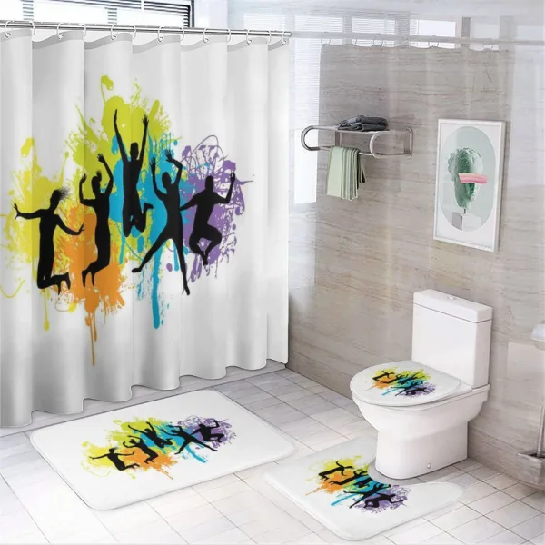 Colorful Party Festival on a shower curtain