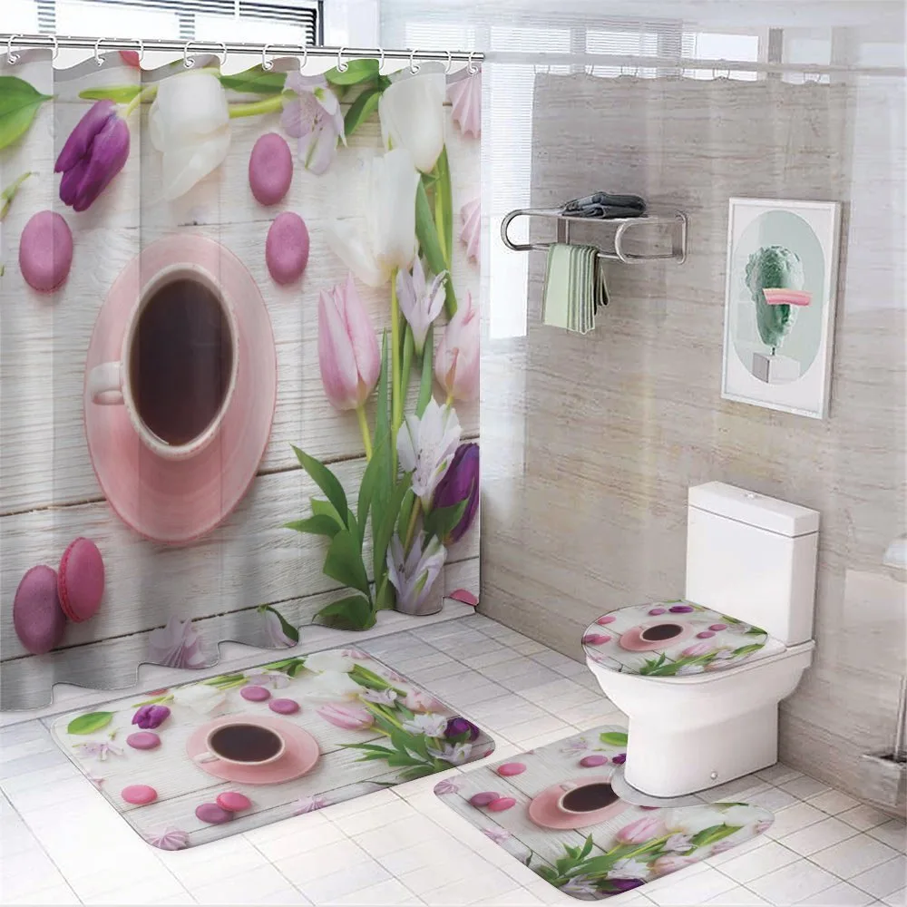 Cup Macaroon and Tulips — Your design