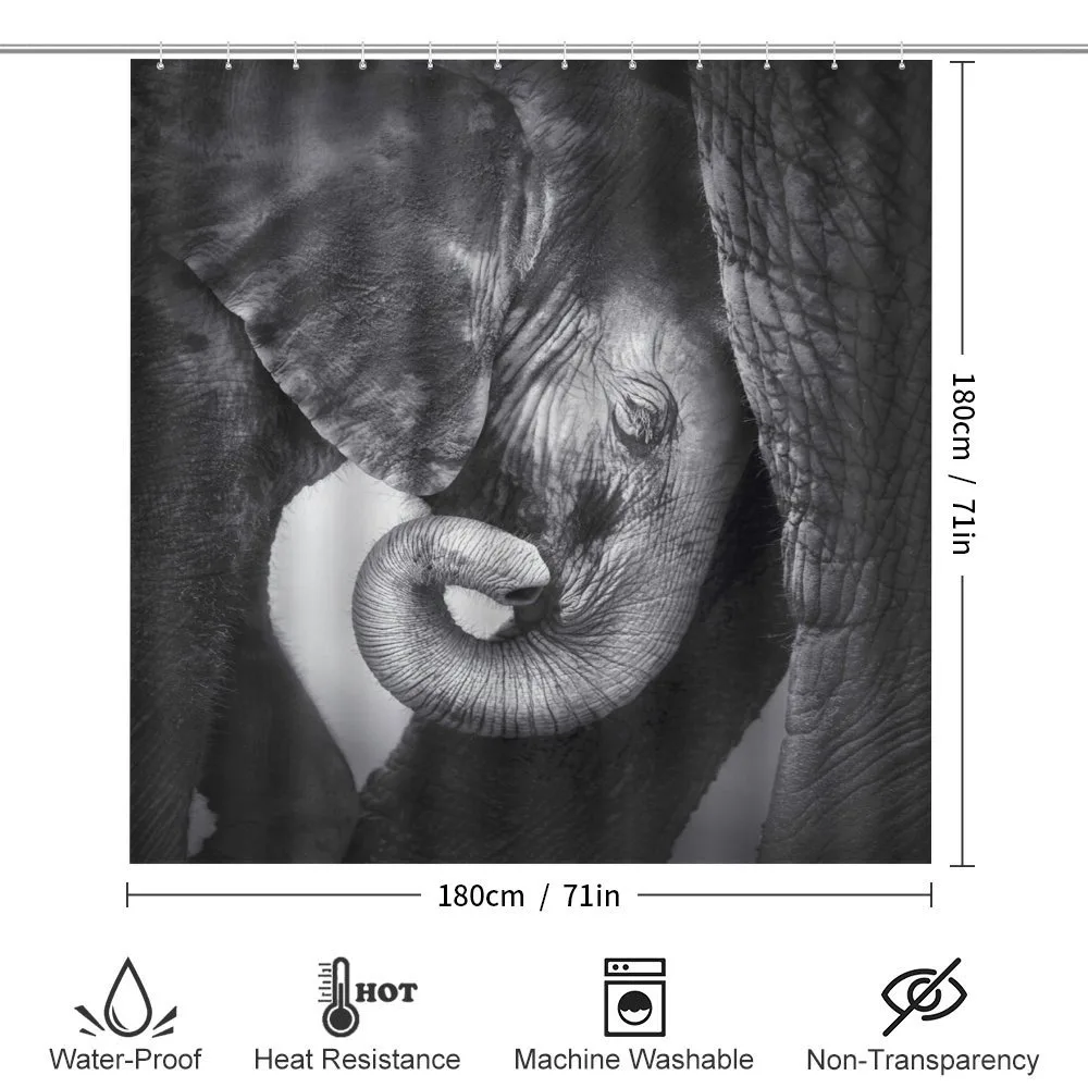 Elephant Mother and Baby — Detail 2