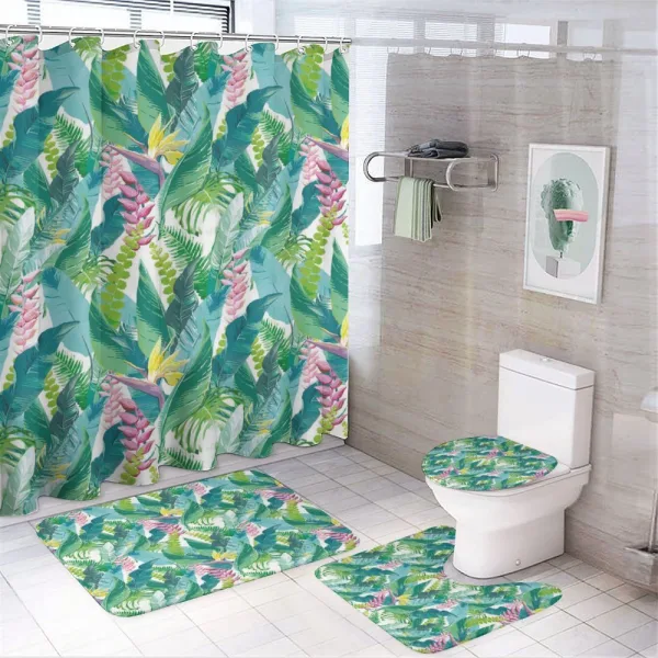 Flowers Plumeria Lilacs on a shower curtain