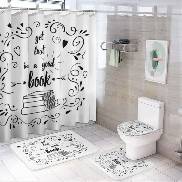Get Lost in a Book on a shower curtain