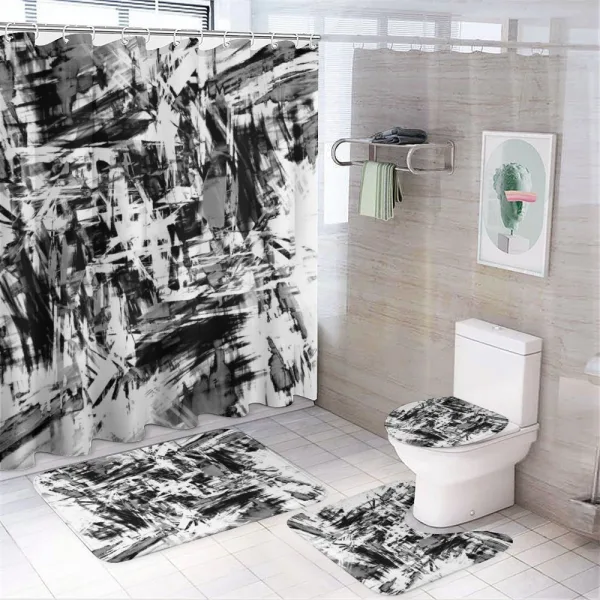 Grunge Artwork on a shower curtain